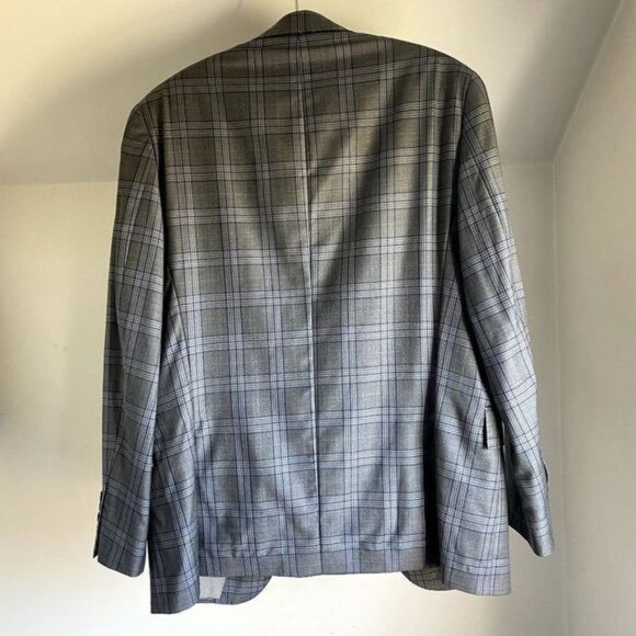 Todd Snyder Mayfair Fit Blazer Wool Sport Coat Jacket Gray Navy Grey Plaid 40R - Picture 5 of 10